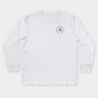 Enneagram Four - The Individualist (Number Only) Kids Long Sleeve T-Shirt